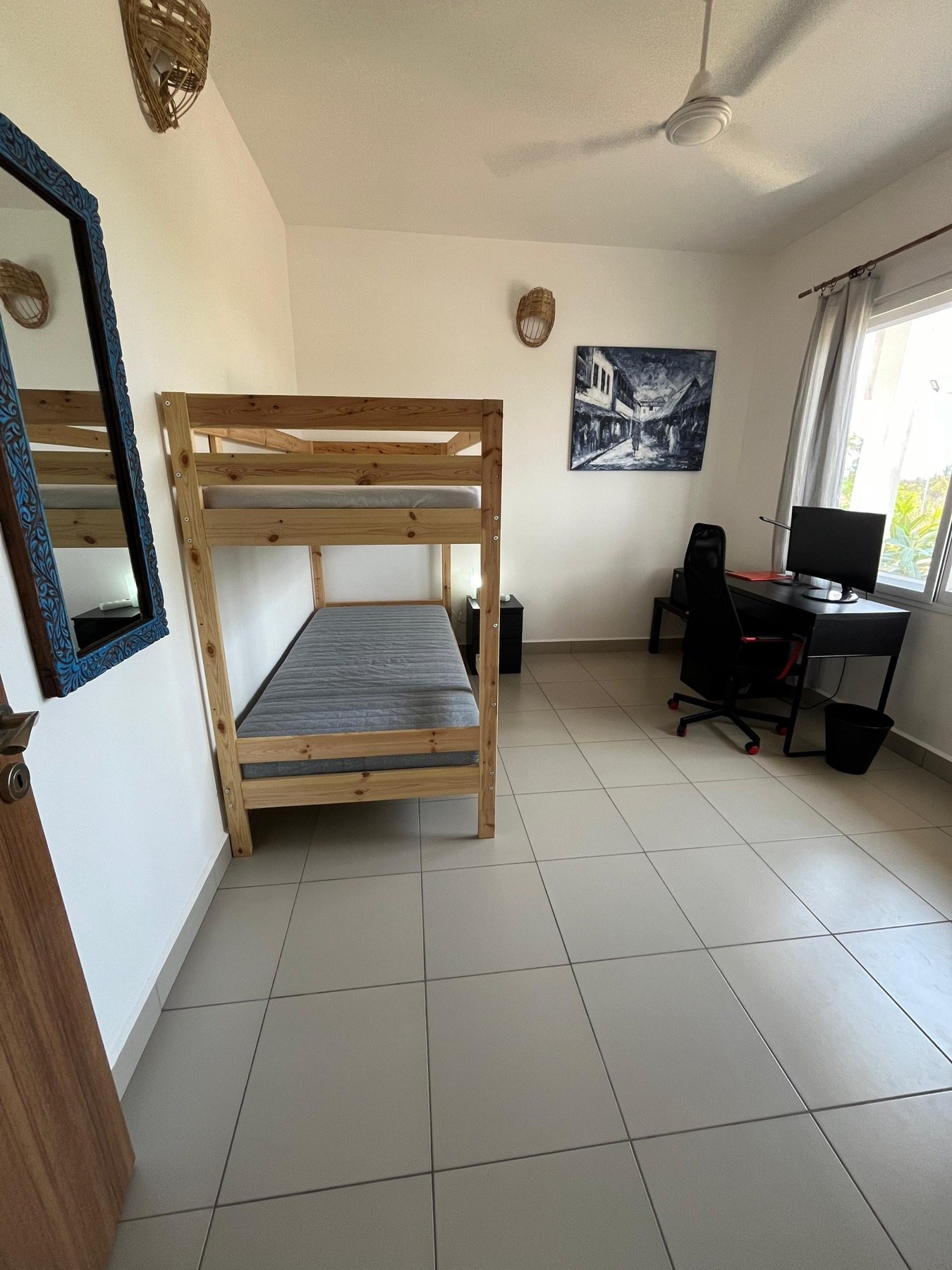 Ground-floor bedroom with a bunk bed