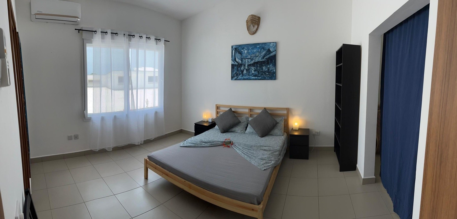 Upstairs bedroom with a double bed